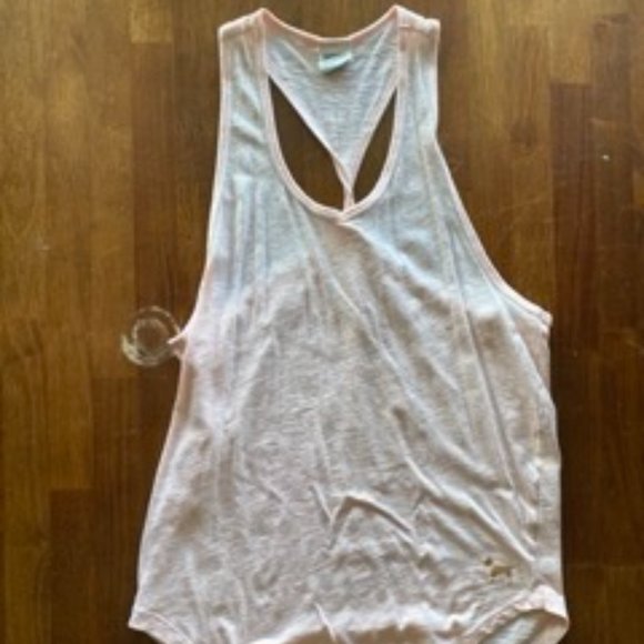 Pink Light Salmon Lightweight Halter Twist Tank - Picture 1 of 5